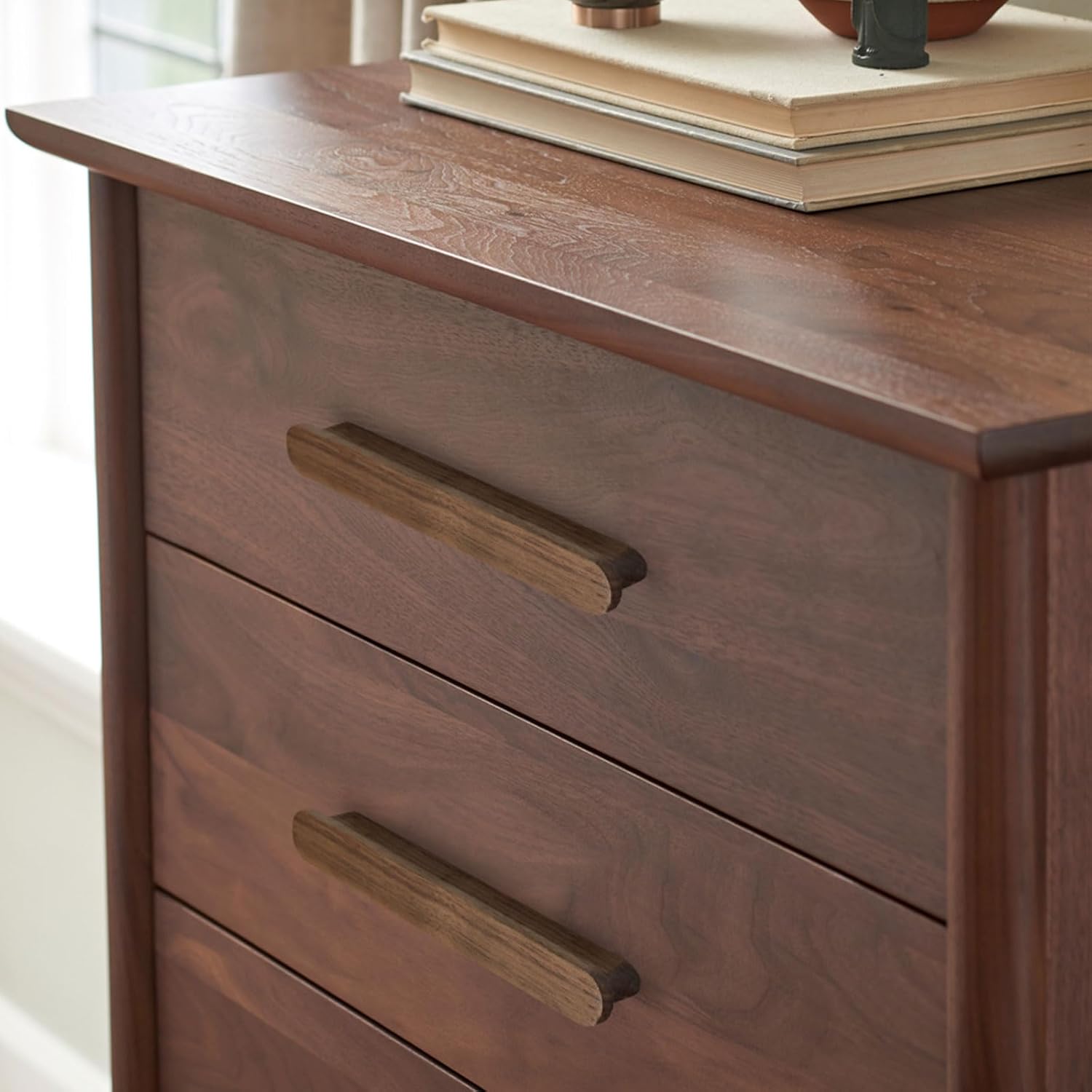 5 in Beech Wood Kitchen pulls cabinets Handles Furniture Dresser Wardrobe Cupboard Drawer Handles 6 pcs