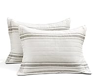 Vista 4 de Lush Decor Juego para sofá cama de 3 piezas, a rayas, estilo rústico, color gris