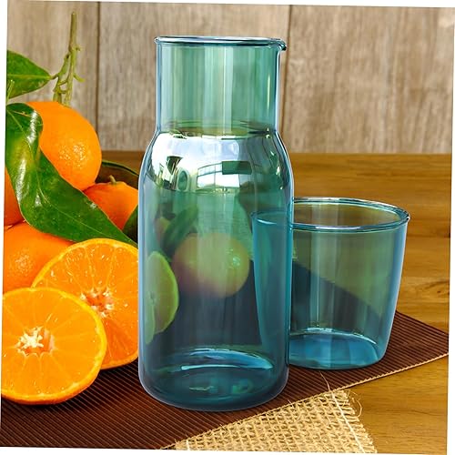 Miniatura 9 de ABOOFAN Jarra de agua de noche con vaso de cristal para la noche, jarra, juego de jarras de vidrio, juego de noche de 18.6 fl oz para bebida de