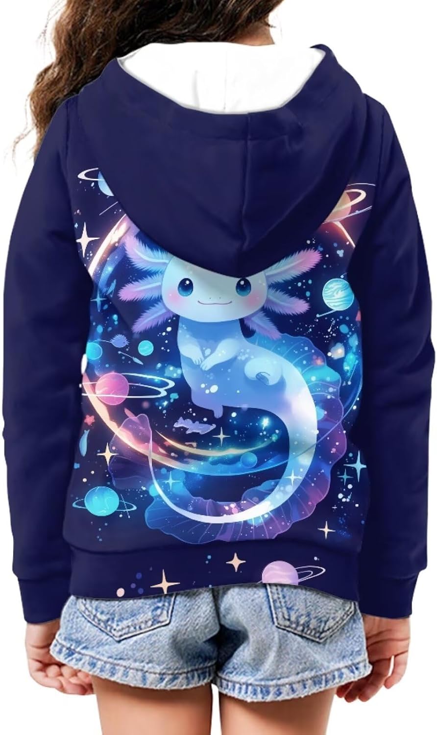 DISNIMO Kids Girls Full Zip Hoodie Sweatshirt Jacket Long Sleeve Casual Coat Top 6-16 Years