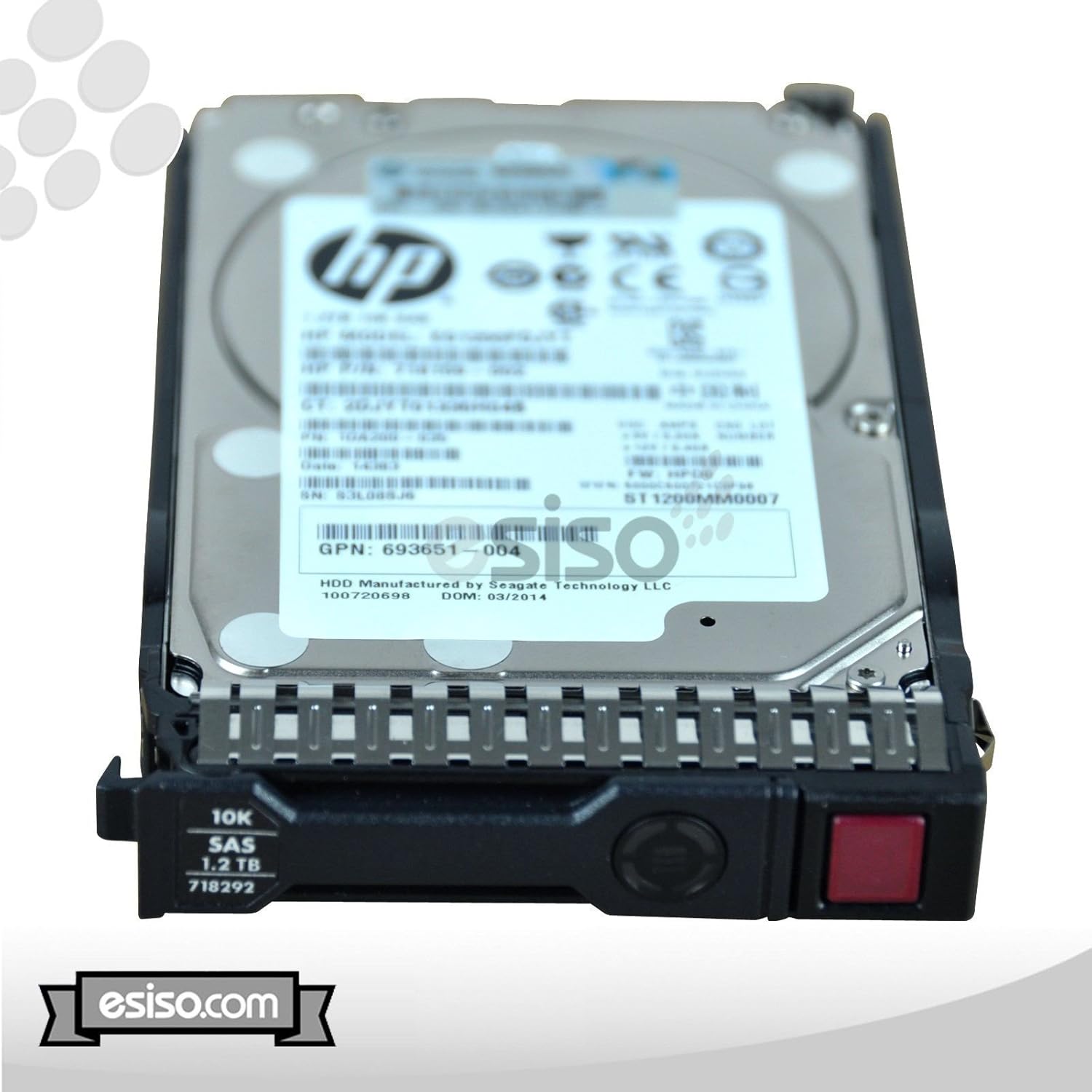 HDD Server 2.5 10K RPM Hard Disk HP 1.2 TB SAS 10K - 2.5" SFF, Per Server Gen8/Gen9, Con Caddy, Modello EG1200FDNJT Hd Sas Hp 718162-b21 Per Server Gen8 Gen9 - Foto 7