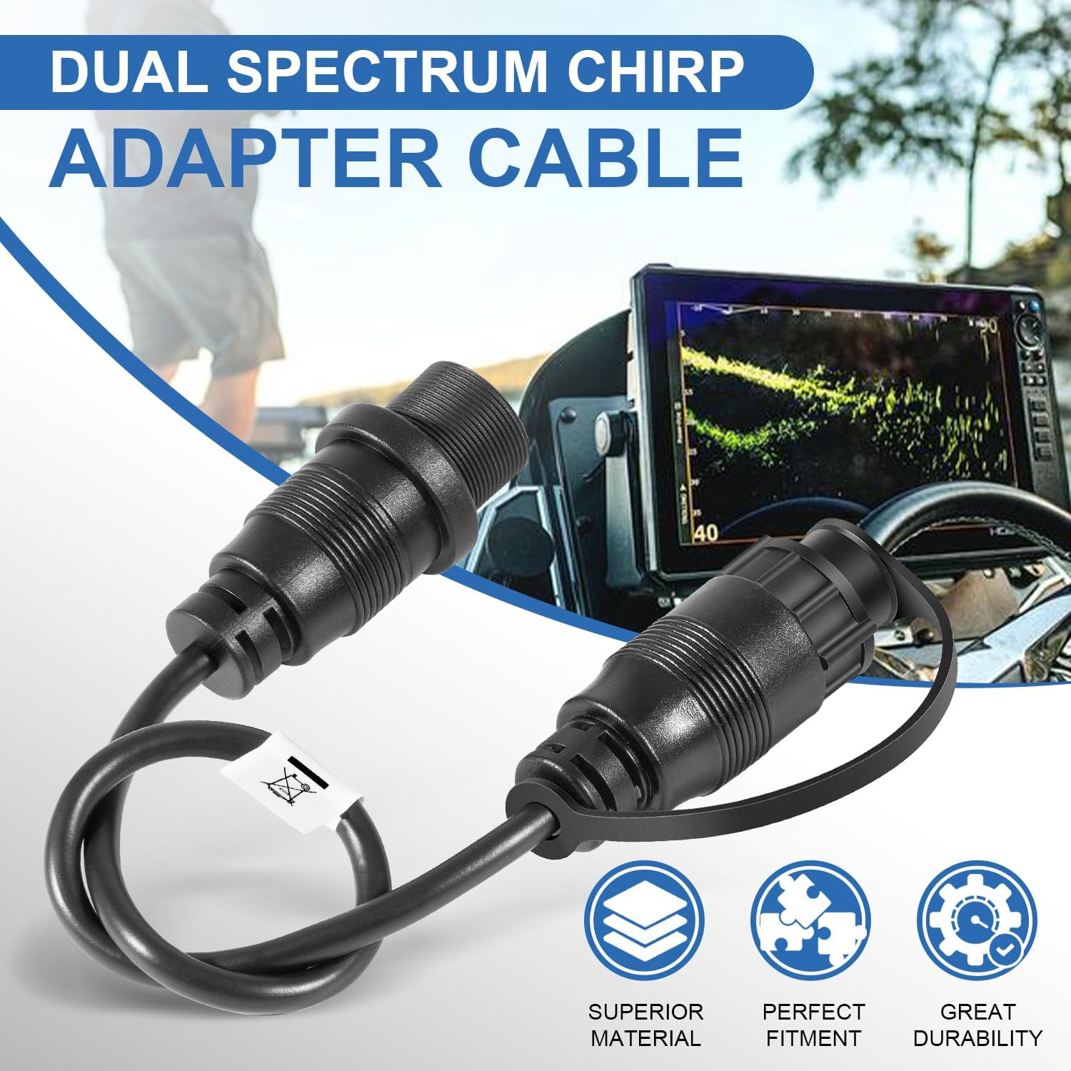 Replacement for 1852079 DSC (Dual Spectrum Chirp) Adapter Cable/MKR-DSC-16 Lowrance 9-PIN Adapter Cable for 2D Sonar only