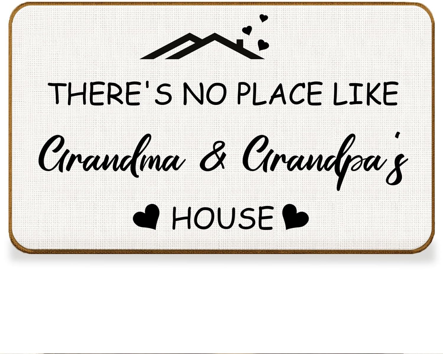 Grandma and Grandpa Doormat, There's No Place Like Grandma and Grandpa's House Door Mat for Outdoor Indoor Porch Entryway, Grandparents Welcome Mats for Front Door, 17x30 Inches
