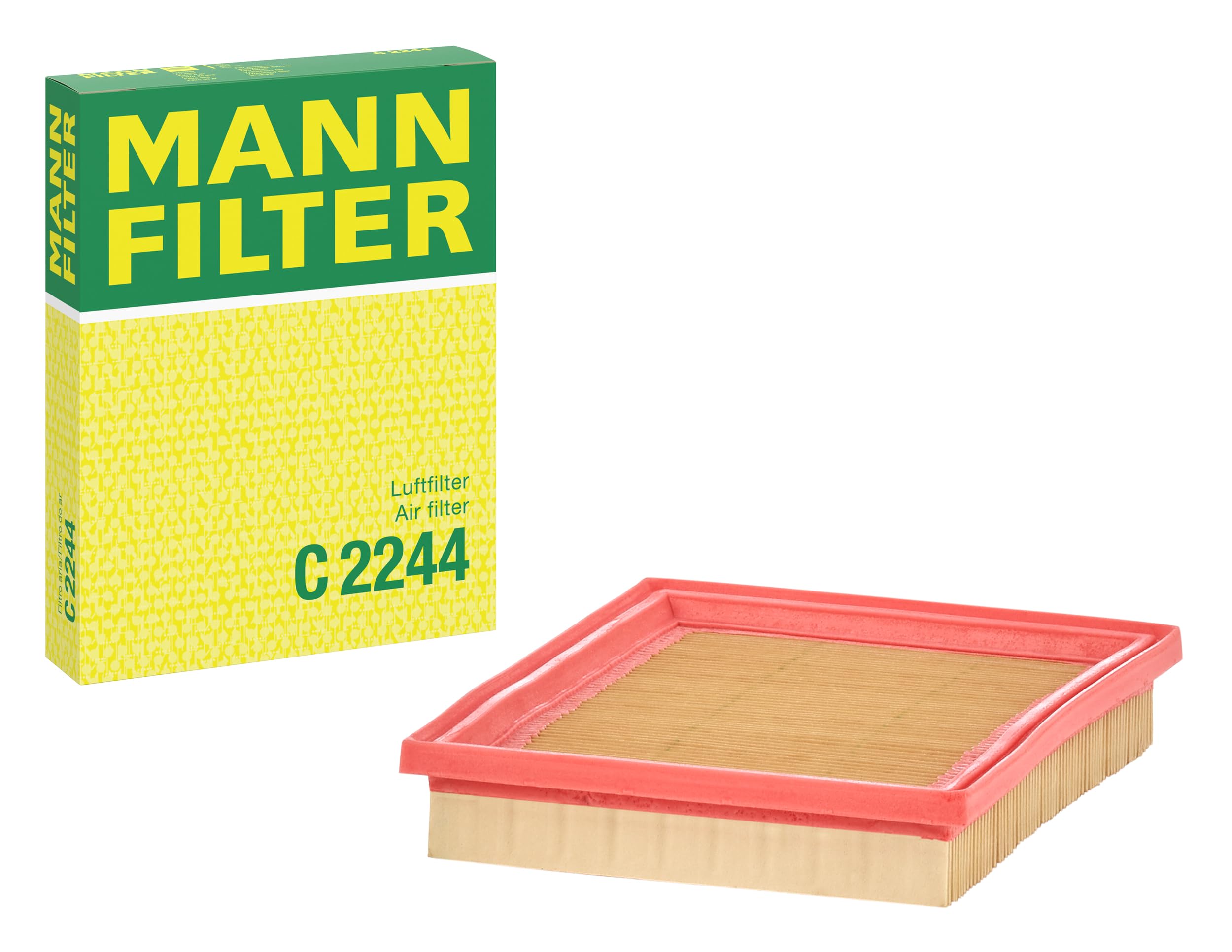 MANN C 2244 Air Filter Insert 217mm Length Fits Ford Fiesta Fusion Mazda 2