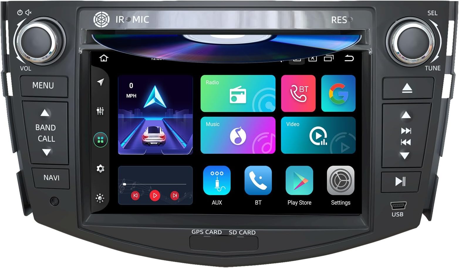 64GB Android 13 Car Radio GPS Navi Bluetooth Stereo With CarPlay – For Toyota Rav4 2006–2012