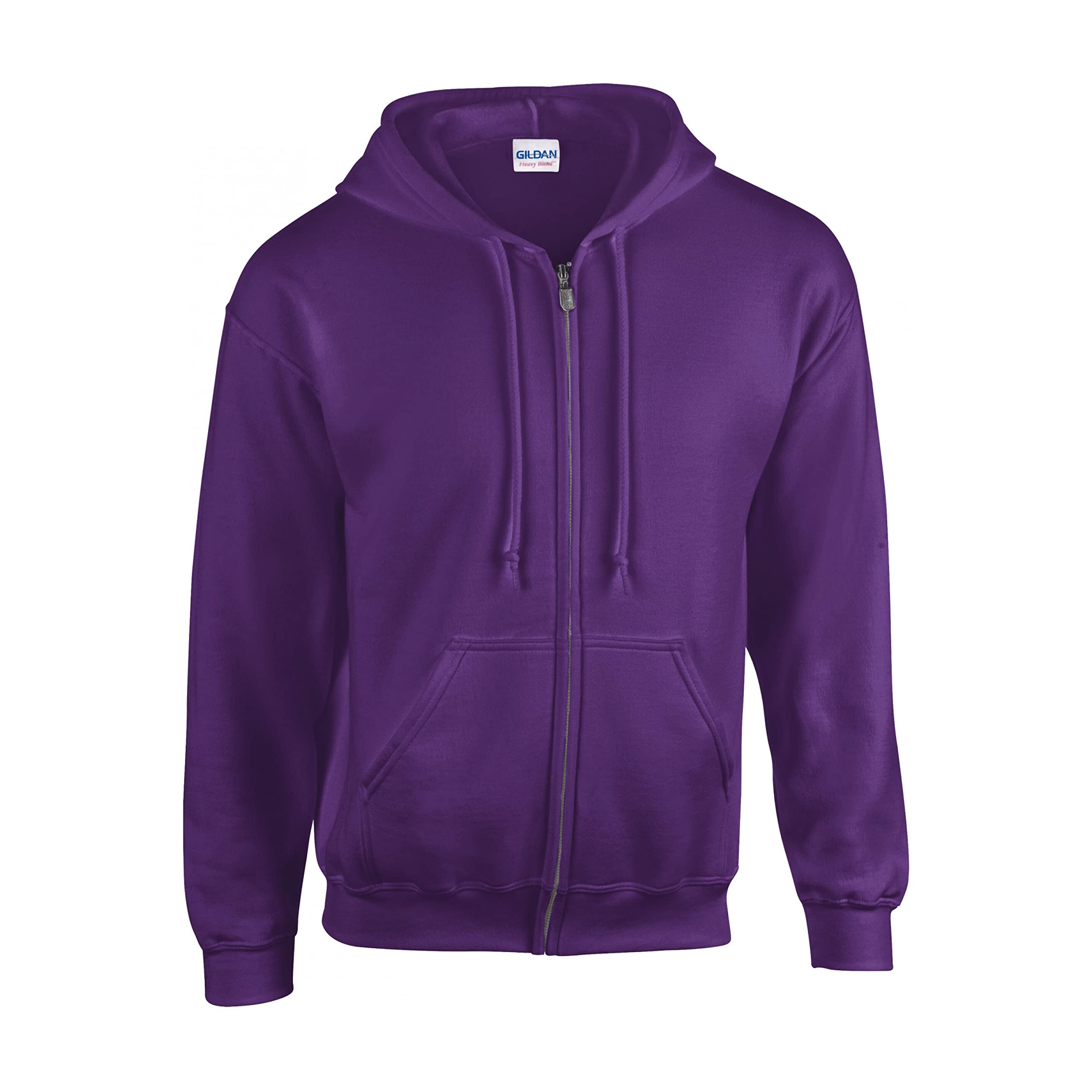 Gildan Unisex Purple Heavy Blendâ Full Zip Hooded Sweatshirt Sweatshirt, M Adult, M