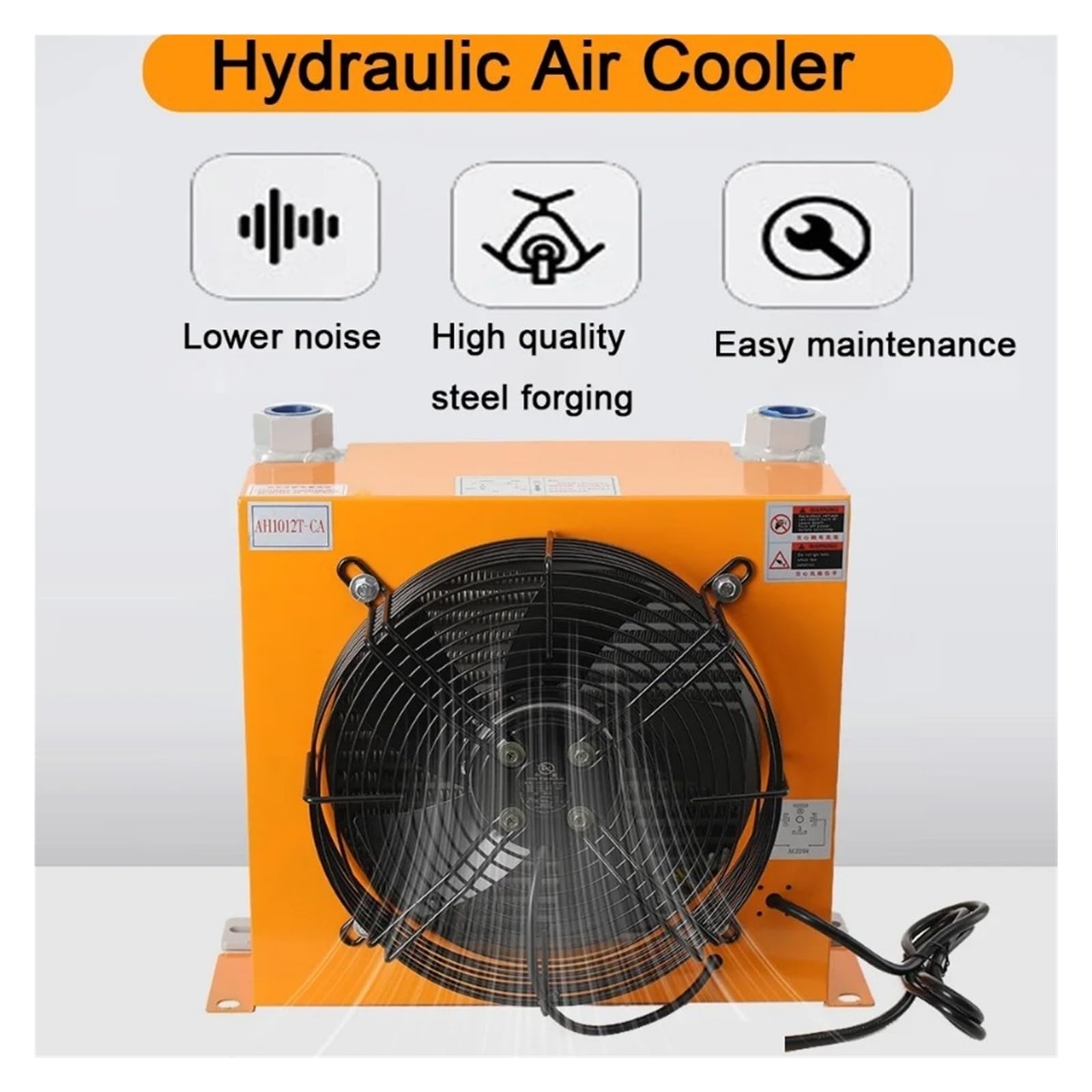 AH1012T 100L/MIN Radiatore aria idraulico Radiatore olio raffreddato ad aria Radiatori olio idraulici in alluminio con alette a piastra Operazione stabile