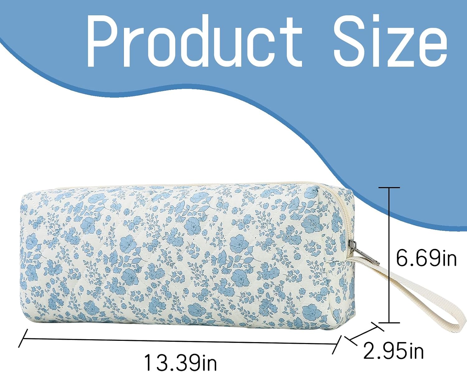 Quilted Curling Iron Travel Storage Bag Organizer, Cotton Padded Case for Curling Iron Flat Iron and Hot Hair Tools, Lightweight with Reinforced Handle