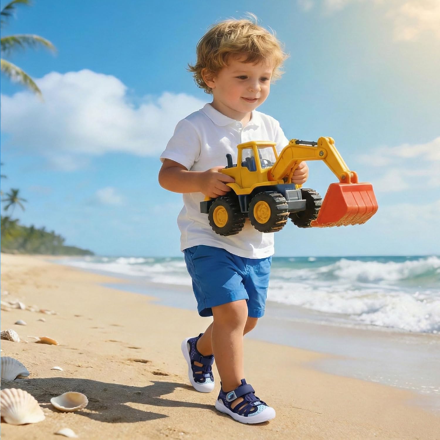 JOINFREE Toddler Boys Girls Water Shoes Breathable Qucik Dry Sport Beach Sandals Lightweight Barefoot Flexible - Image 2