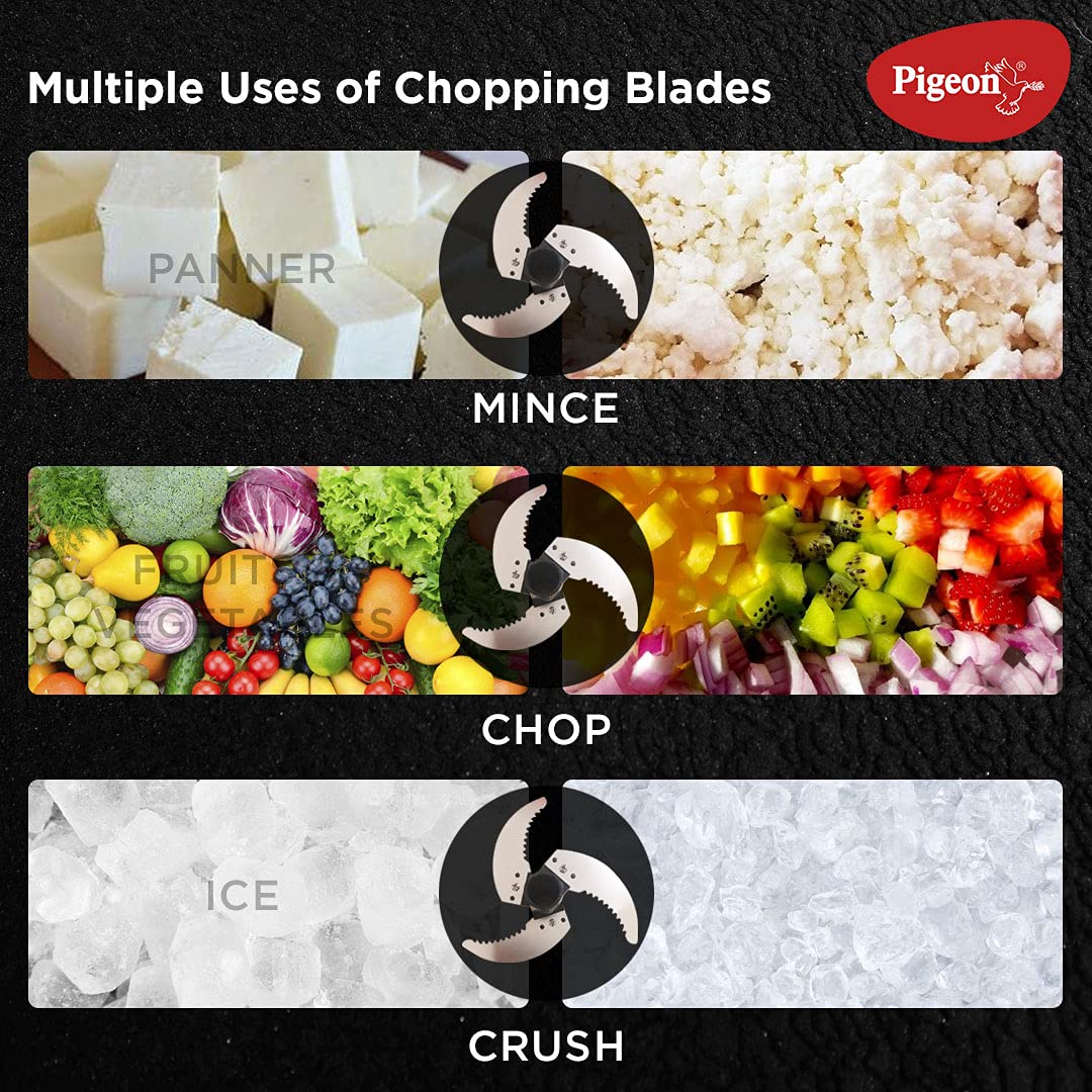 Pigeon by Stovekraft Tornado Turbo Manual Chopper 1.5 L Used for Chopping, Atta Kneader, Slicing, Shredding and Whipping - Green, Large 5 71Edi8D02+S. SL1080