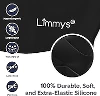 Vista 6 de Limmys Gorro de natación unisex para hombre y mujer, gorro de natación 100% silicona para mujer, de calidad premium, elástico y cómodo, disponible