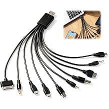 10-in-1 USB Multiple Charger Cable with 10 Adapters