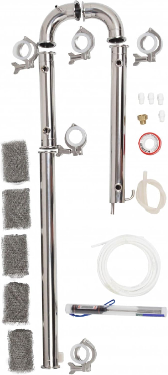 Generic Praktik Moonshine Still Kit - Creating the Perfect Home Distillery (60 liters), Silver