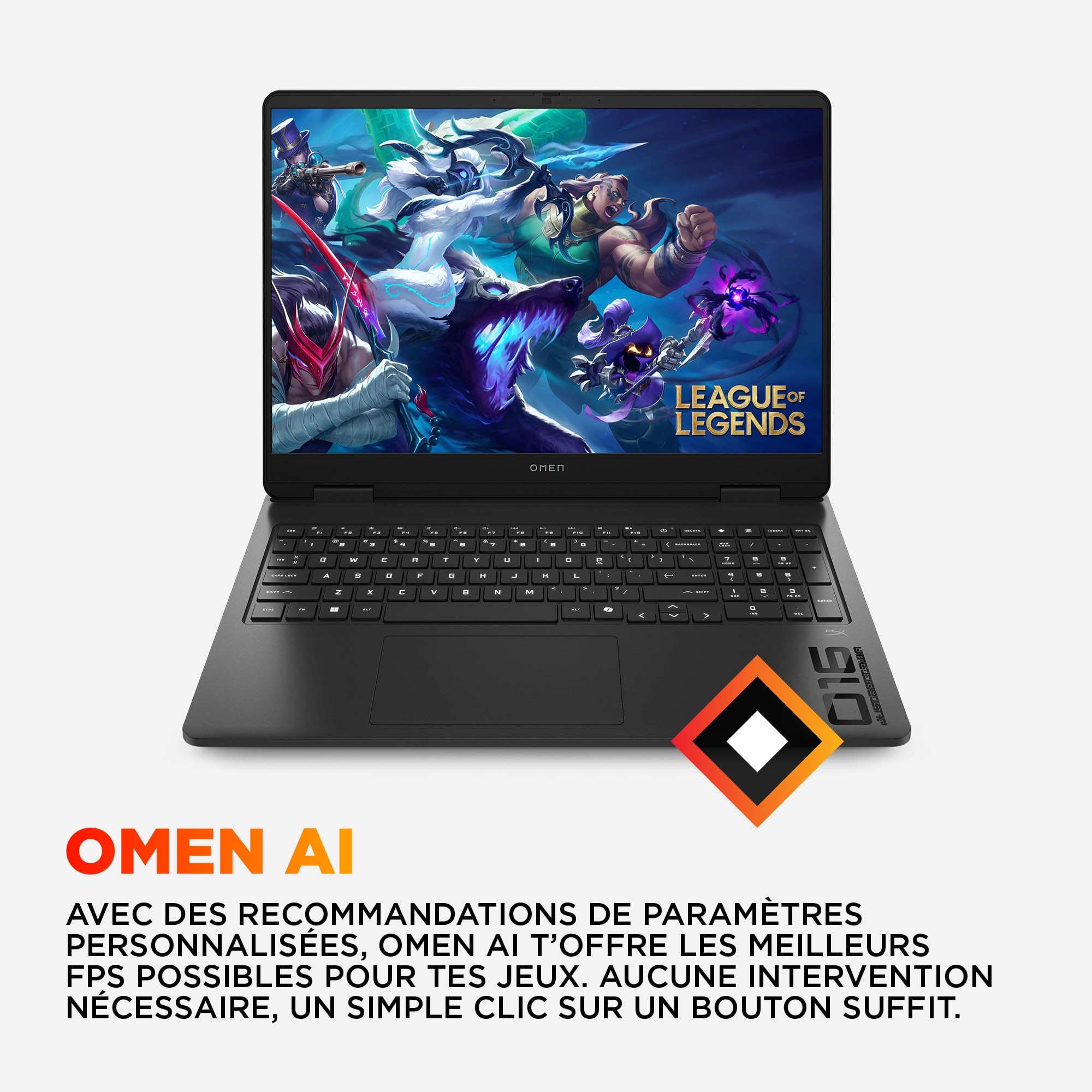 HP Omen 16-ap0700sf Ordinateur Portable Gaming 16" 2.5K IPS, PC Portable Gamer (AMD Ryzen 9 8940HX, RAM 24 Go, SSD 1024 Go, RTX 5070 8GB VRAM, Windows 11), Laptop Noir, AZERTY