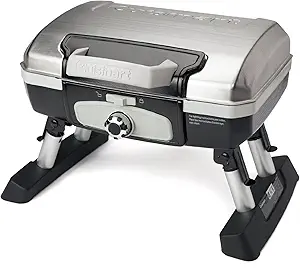 Cuisinart CGG-180TS Petit Gourmet Portable Tabletop Gas Grill, Stainless Steel
