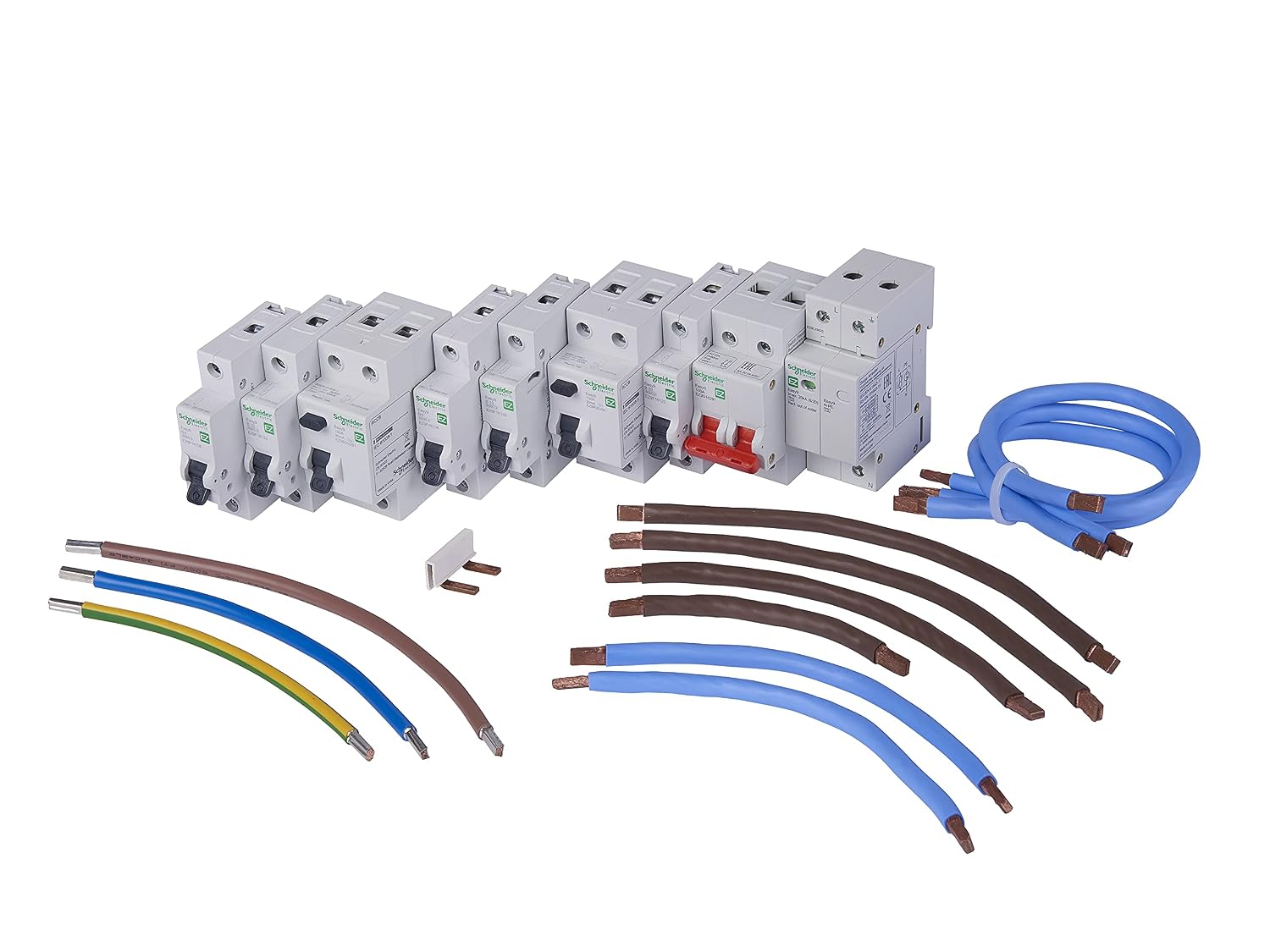 Schneider EZ9 MCB CCU Kit 4 mcbs, 2 RCDs 100amp, White - Image 3