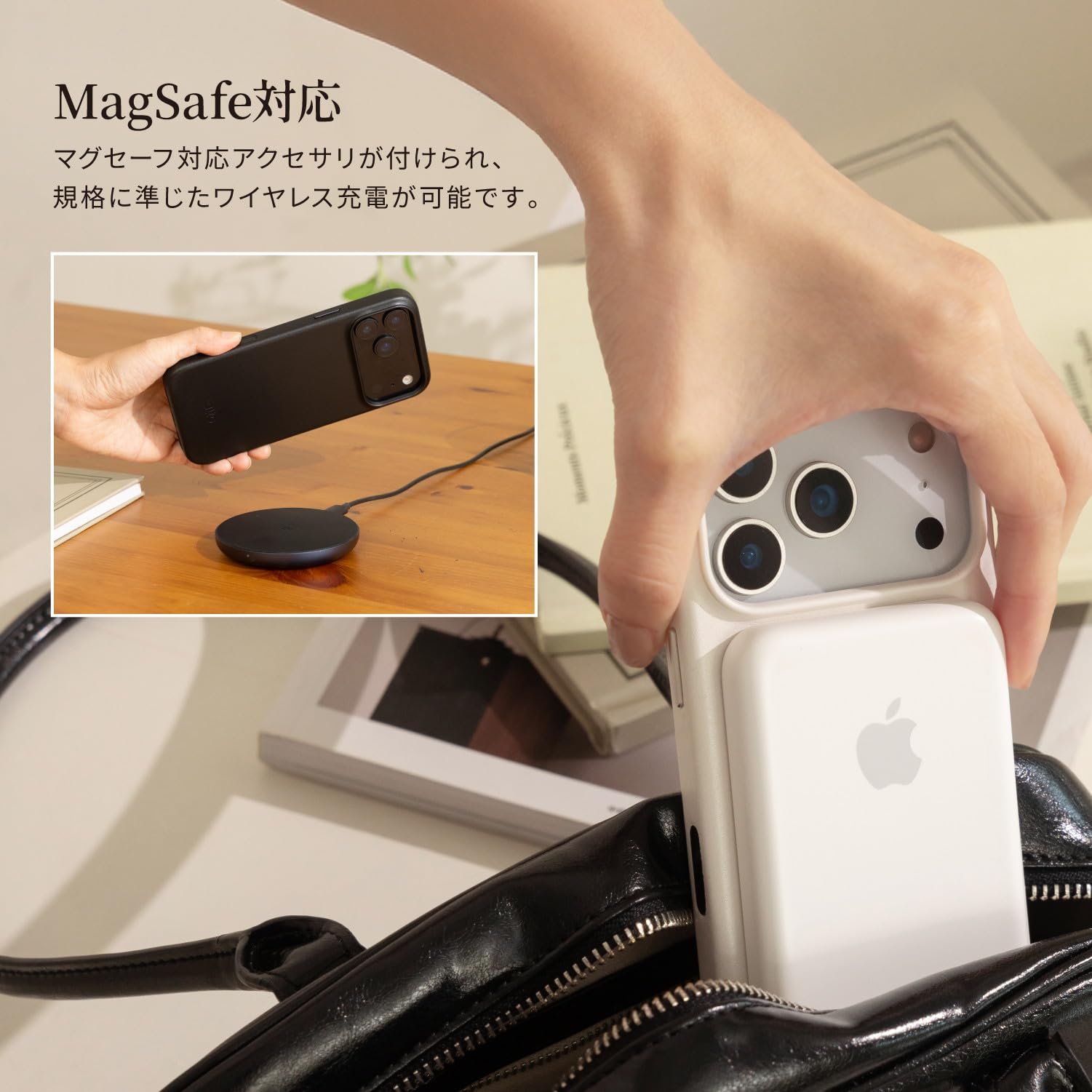 Amazon.co.jp: 【Alto】 iPhone Air 対応 ケース MagSafe 対応 レザー