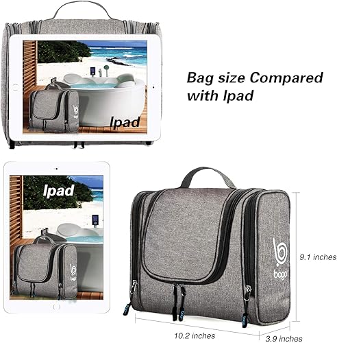 Miniatura 27 de Bago Neceser de viaje para mujeres y hombres, tamaño XL, impermeable, para colgar y artículos de aseo personal, bolsa de aseo grande para baño