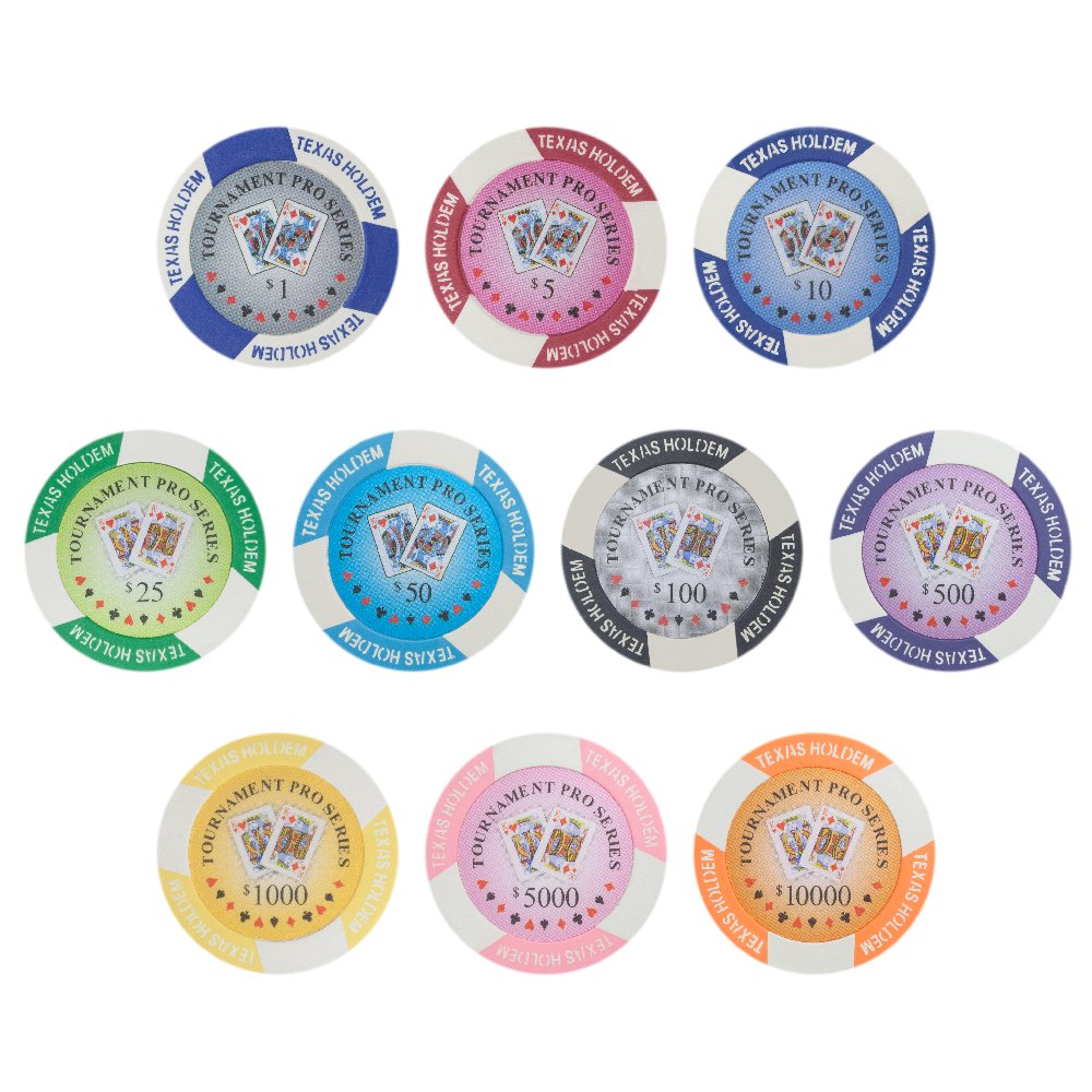 Brybelly Turnier Pro Series Pokerchip, vielseitig einsetzbar, 11,5 g, Tonverbundstoff, 50 Stück