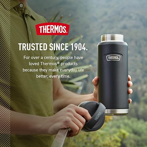 Miniatura 7 de THERMOS ICON SERIES, botella de acero inoxidable de doble temperatura, 40 onzas, grafito