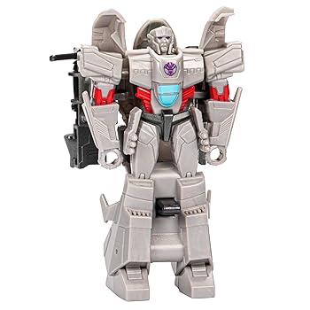 TTransformers Toys EarthSpark 1-Step Flip Changer Megatron, 10cm Action Figure