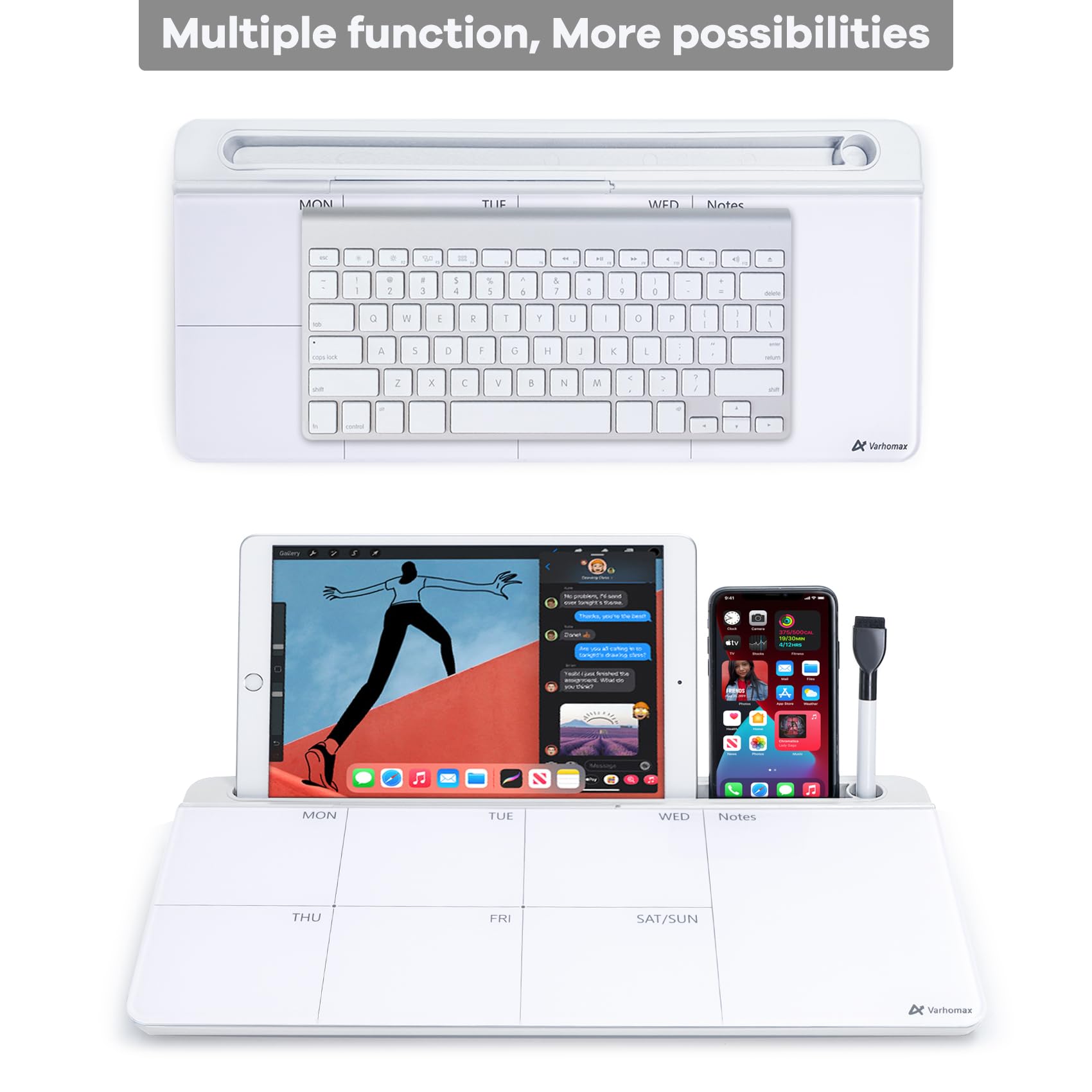 Snapklik.com : Varhomax Glass Weekly Dry Erase Desk White Board ...
