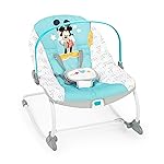 Bright Starts Disney Baby Mickey Mouse Infant to Toddler Rocker & Seat with Vibrations and Removable -Toy Bar, 0-30 Months Up to 40 lbs (Original Bestie)
