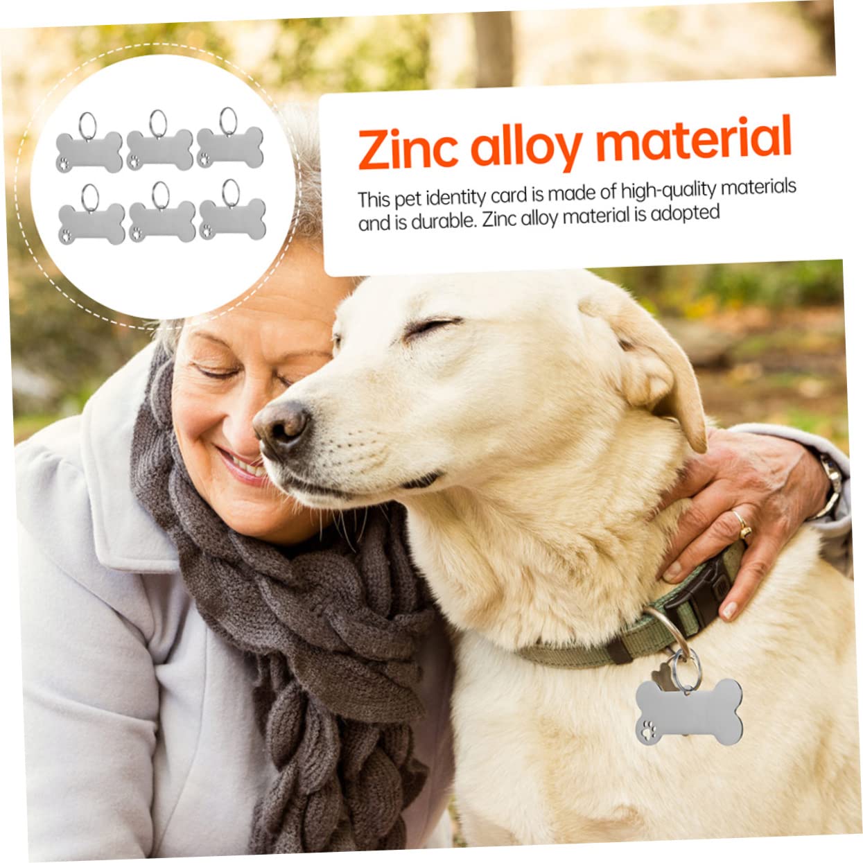 UPKOCH 30 Stck Hundemarken Pfotenform Haustier Adressanhänger Gravur Namensschild für Welpen Zubehör Langlebig Kratzfest