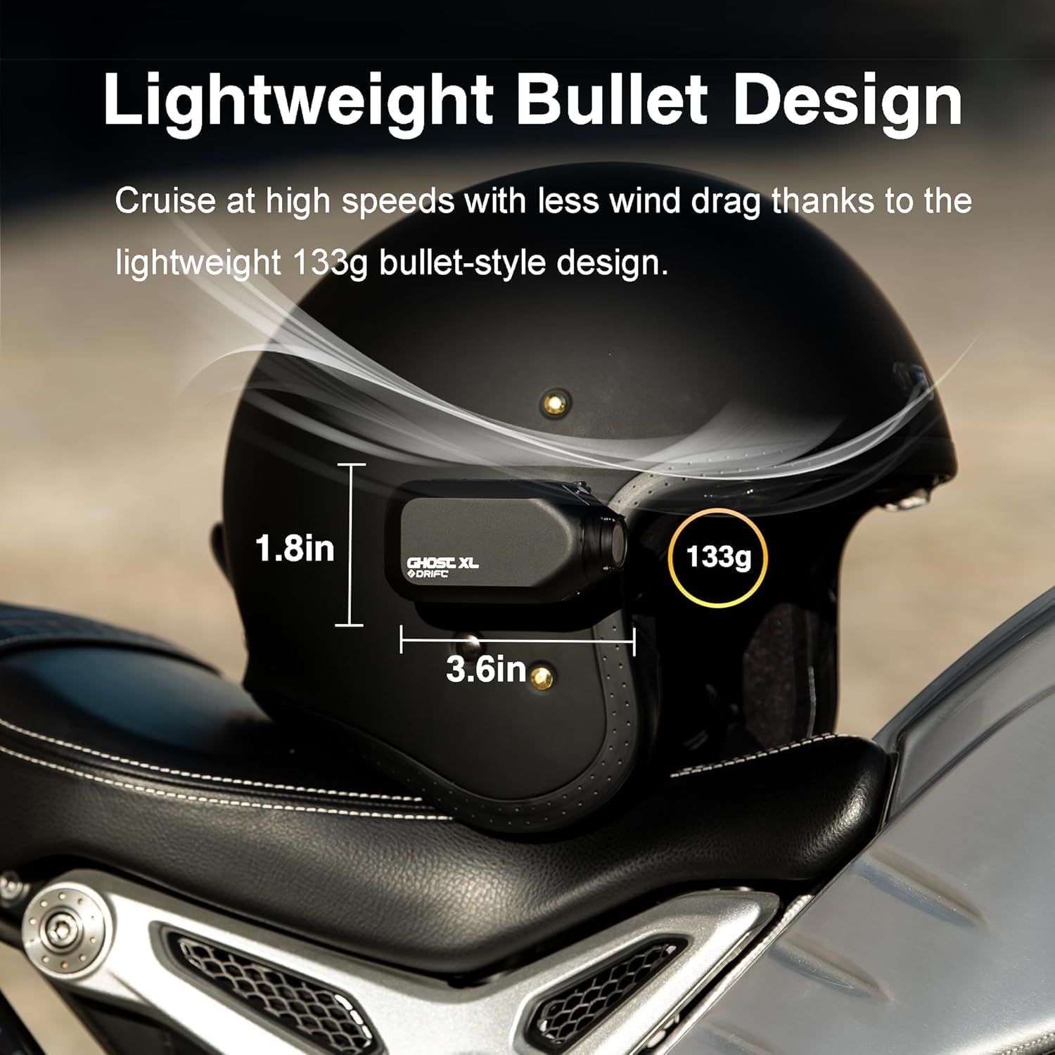 Drift Ghost XL Pro 4K Action Camera for Motorcycle Helmet, Waterproof Action Camera with Image Stabilization, Rotating Lens, Dash Cam Mode, Motorcycle Camera, Bike Camera, Long Battery Life