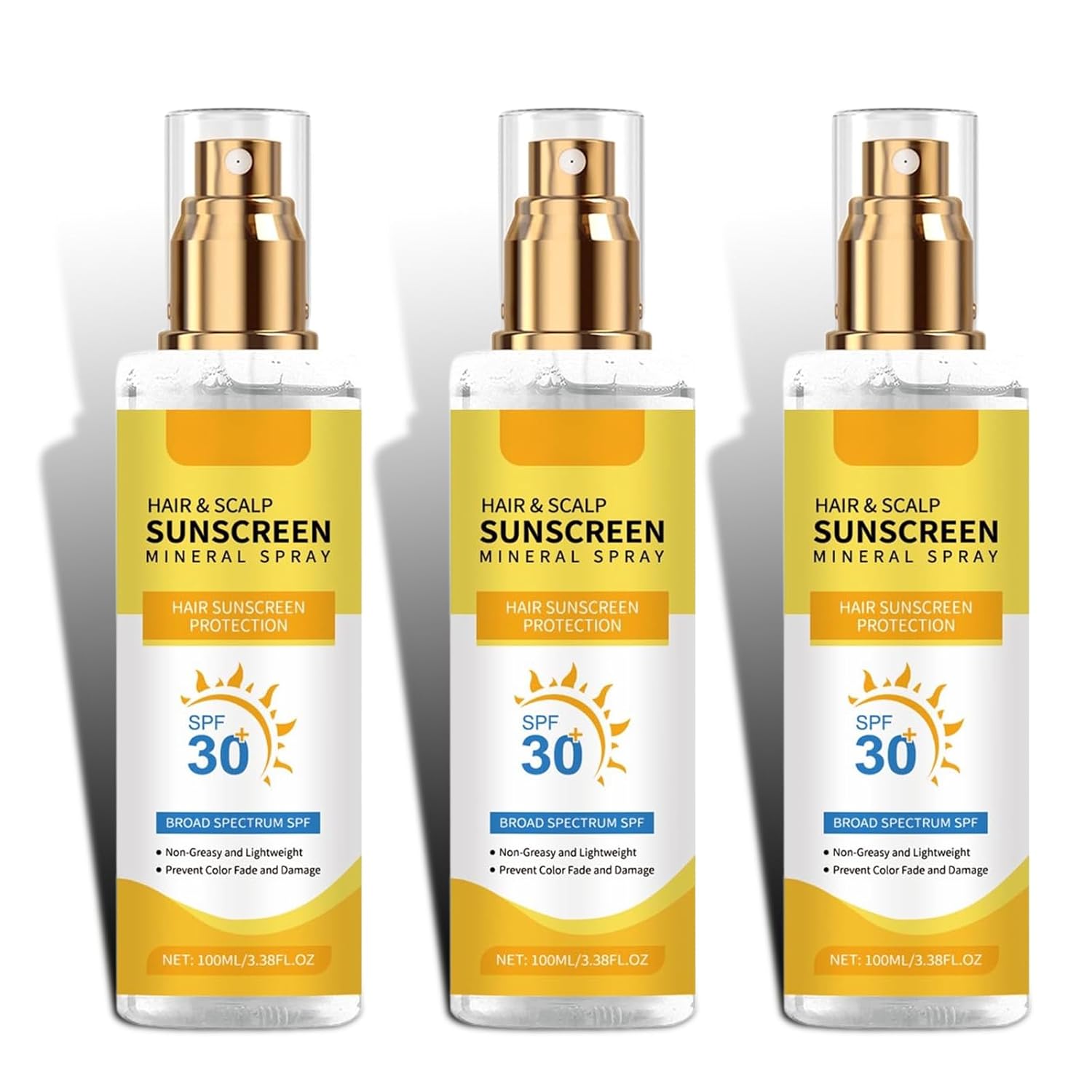 Hair & Scalp Sunscreen Spray SPF 30 | UV Protection Spray for Color-Treated Hair, Non-Greasy Scalp Shield with Coconut Oil | Broad Spectrum UVA/UVB Defense Against Fade & Dryness (3)