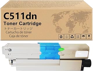 Cartides De Toner C511dn Compatíveis Para OKI 44973508 44469724 44469723 44469722 Substituição De Alto Rendimento Do Cartucho De Tone Para OKI C511DN C531DN MC562DNW Black