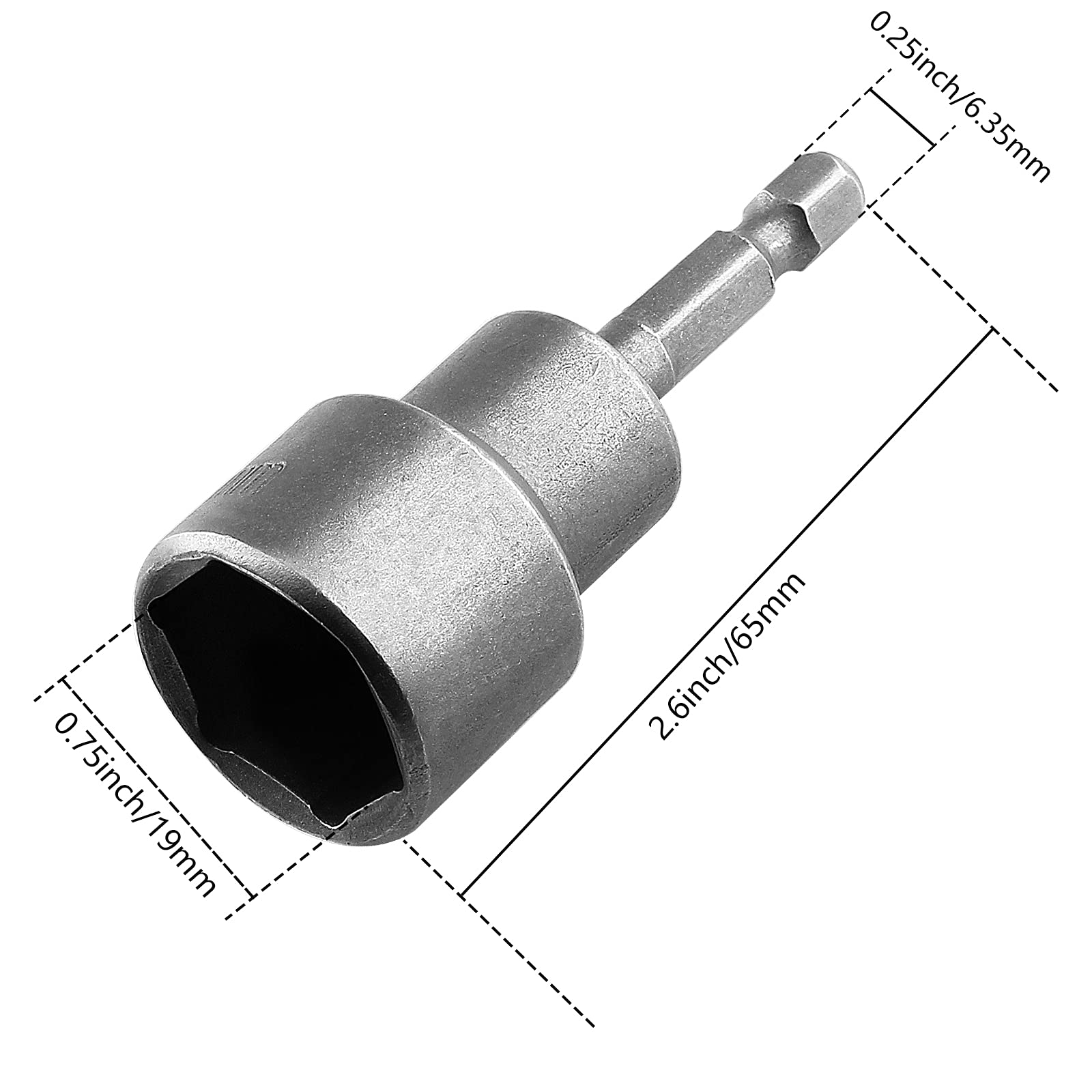 Suiwotin 4PCS RV Scissor Jack Socket Adapter - 1/4" Hex To 3/4" Drive For Drill | Leveling Jack Tool Kit - View #10