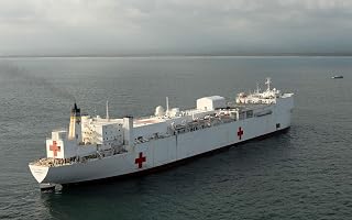 Military USNS Comfort (T-AH-20) Warships United States Navy USNS Comfort Hospital Ship Warship 11-20 Inch by 30 Inch Laminated Poster With Bright Colors And Vivid Imagery