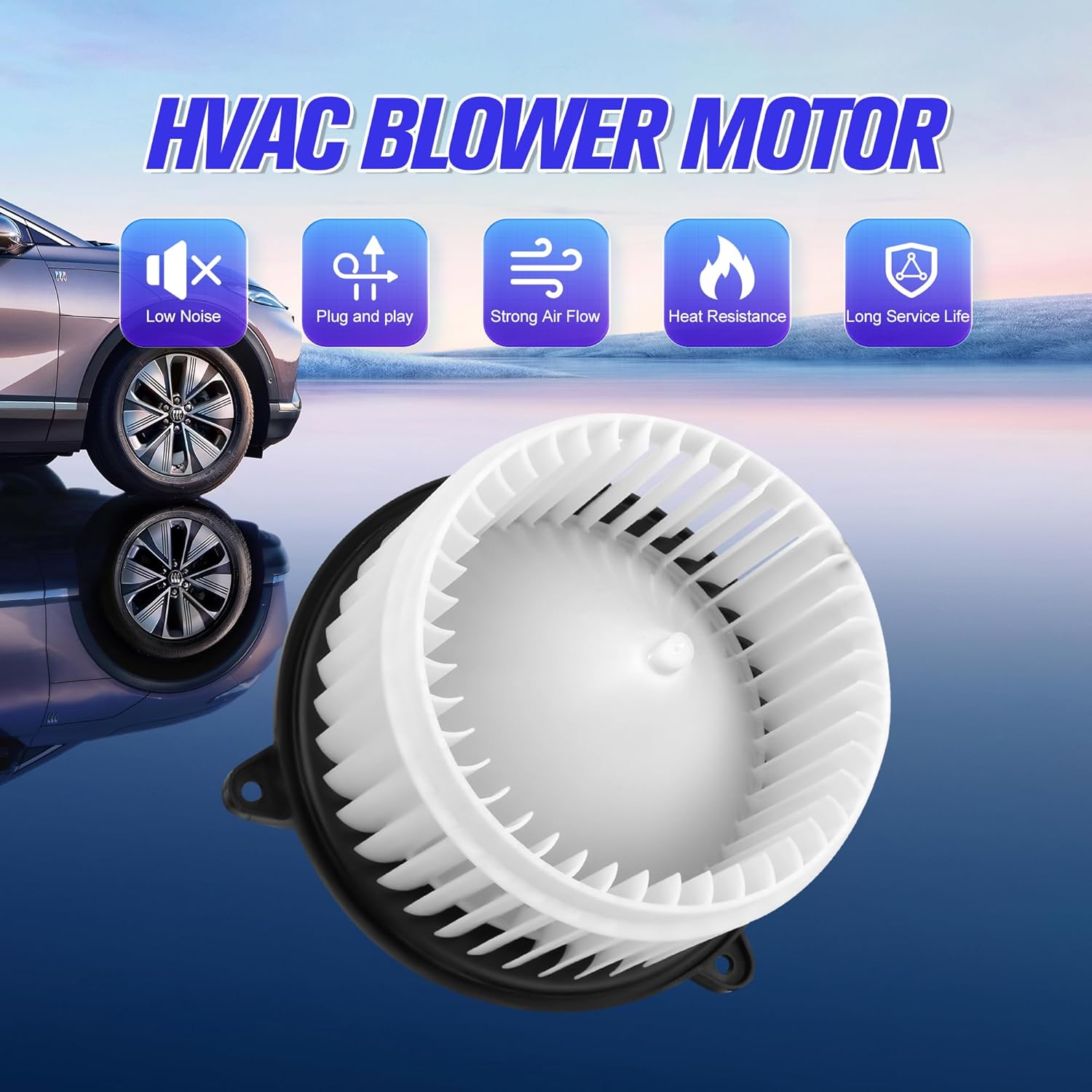 700269 HVAC Heater Blower Motor with Fan Compatible with Chevy Cruze 2010-2016, Malibu 2013-2015 for Buick Lacrosse Regal Allure 2010-2016 for Cadillac SRX 2010-2016 for Saab 9-5 2010-2011, 13369460