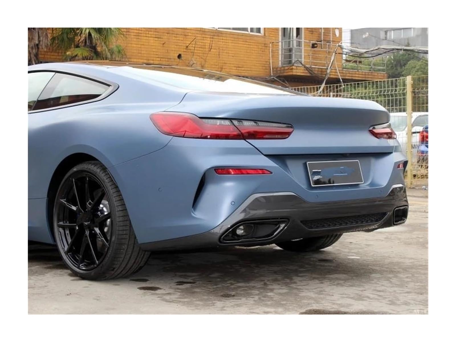 Pour BMW Series 8 840i 850i Embout Silencieux D'échappement Modifié Acier Inoxydable Noir Port Carré G15 G16 Extrémités