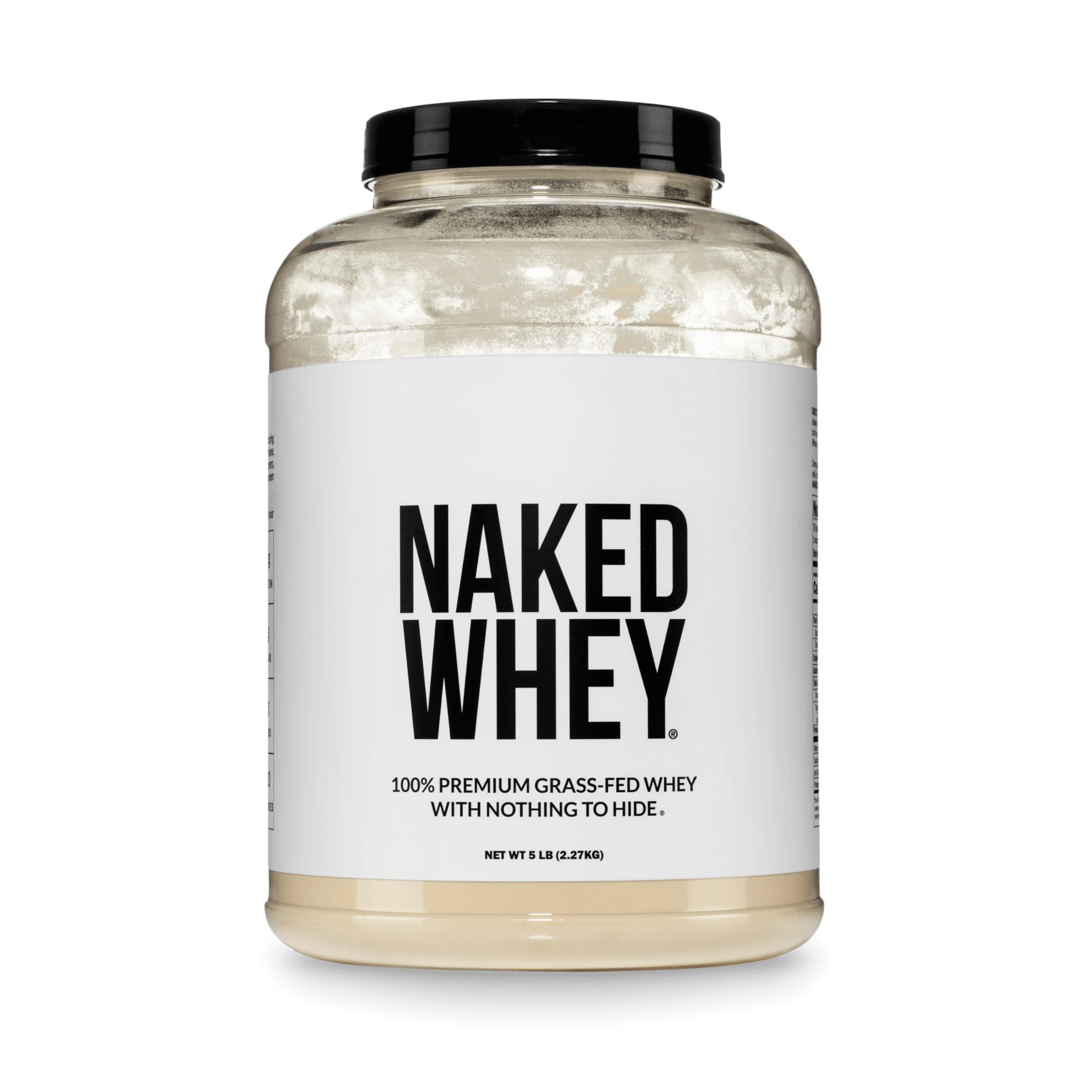 Amazon.com: NAKED Whey 5LB 100% Grass Fed Unflavored Whey Protein Powder -  Only 1 Ingredient, NSF Certified, Undenatured, Gluten Free, Soy Free,  Promote Muscle Growth and Recovery