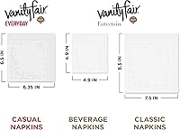 Vista 6 de Vanity Fair Servilletas de papel para bebidas Entertain Beverly, 480 unidades, servilletas desechables hechas para entretenimiento y eventos