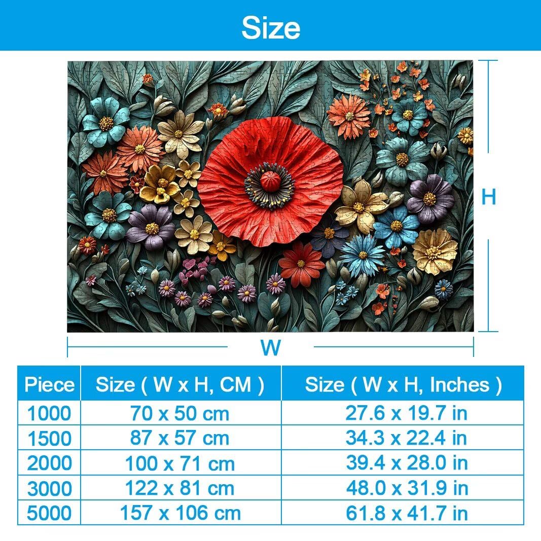 Puzzle Flor, Puzzle 3000 Piezas para Adultos, Regalo Mujer/Hombre -2151