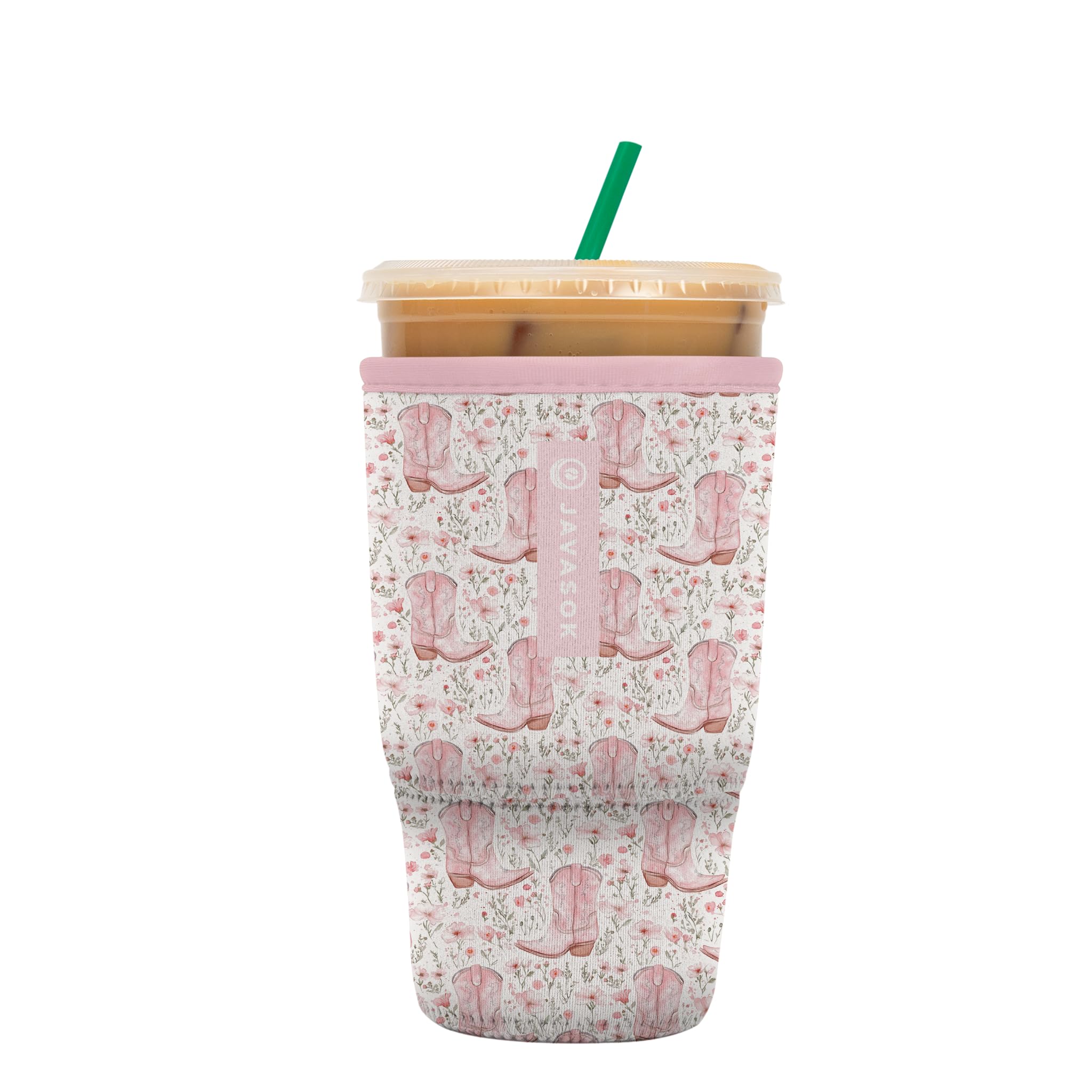 Sok It JavaSok Iced Coffee &amp; Cold Soda Insulated Neoprene Cup Sleeve (Wildflower Rodeo, Large: 30-32oz)
