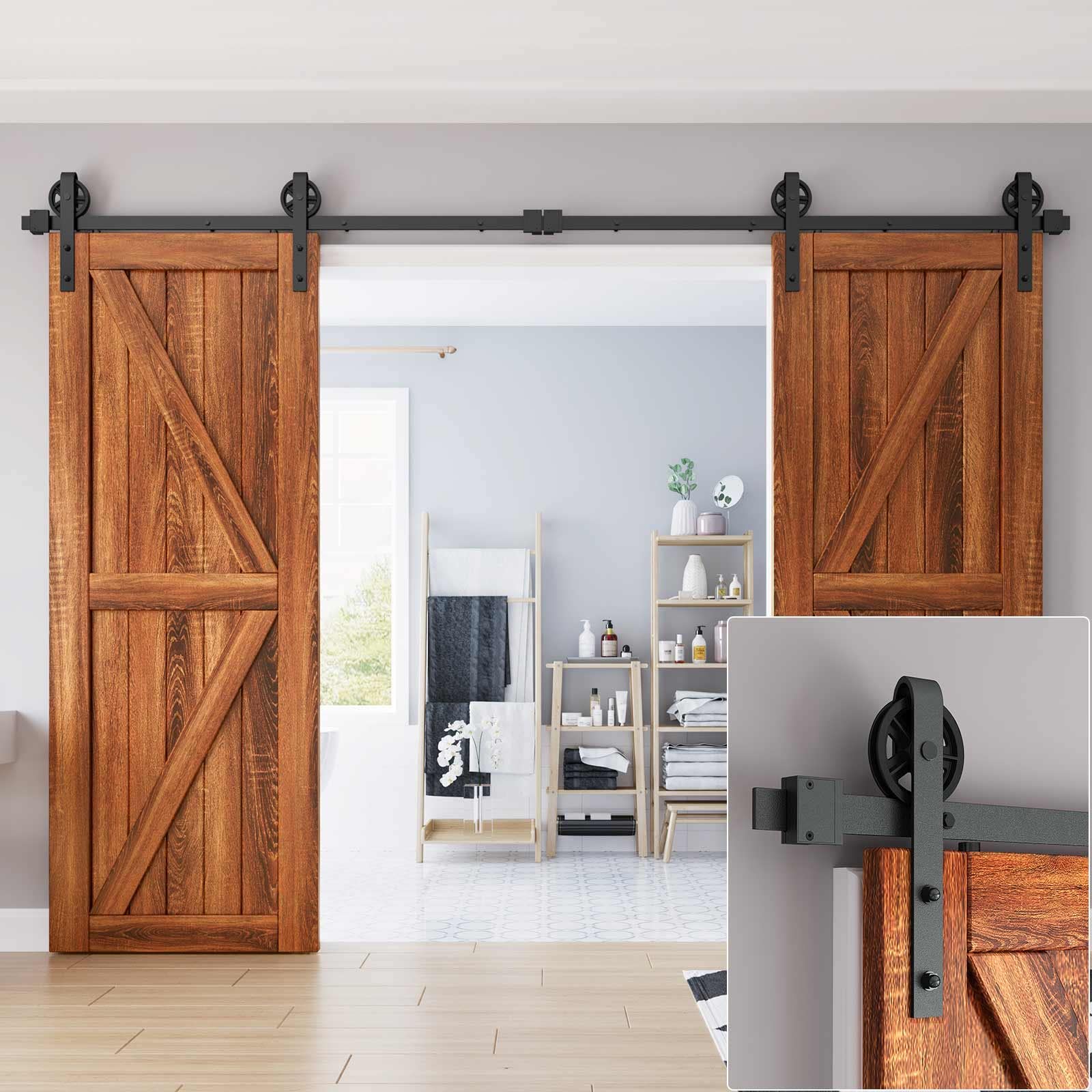 Buy EaseLife 10 FT Double Door Sliding Barn Door Hardware Track Kit,Big