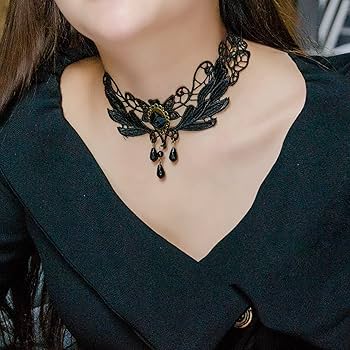 Amazon.com: YienDoo Vintage Lace Choker Necklace Gothic