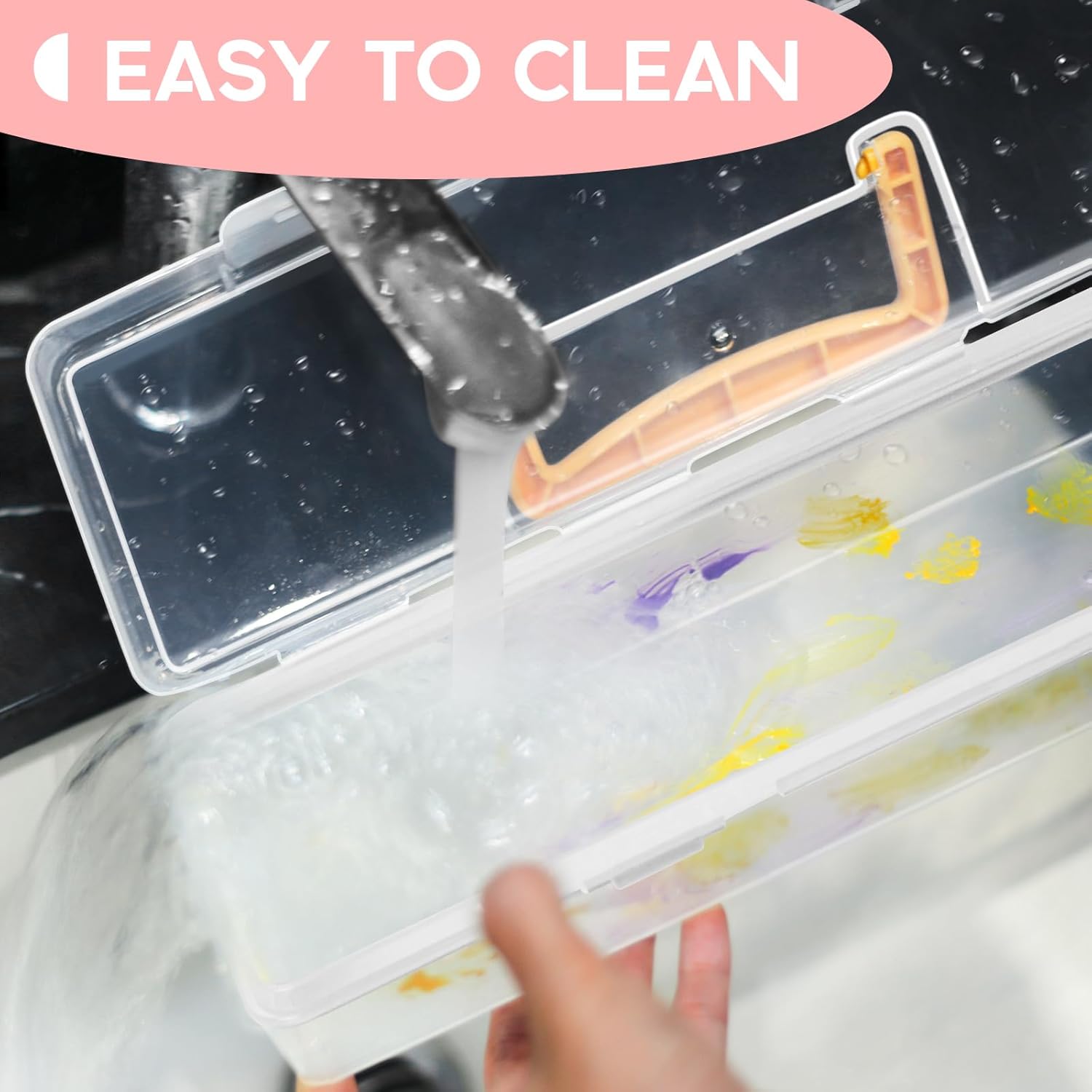 Vowcarol 2 Pack Paint Brush Case - Portable Long Brush Storage Box, Holder - Image 4