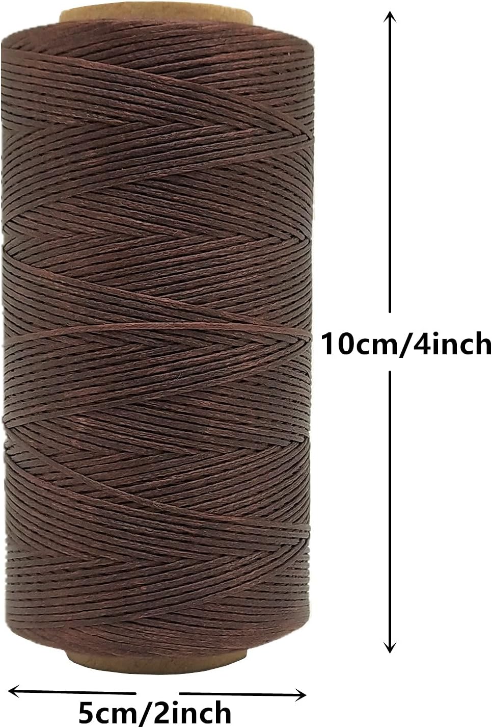 Waxed Thread, 328 Yards 150D 1MM Leather Sewing Waxed Thread for Leather DIY, Bookbinding, Shoe Repairing, Leather Projects (Brown #020)