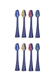 Pursonic 8 Pack Replacement Brush Heads, Blue