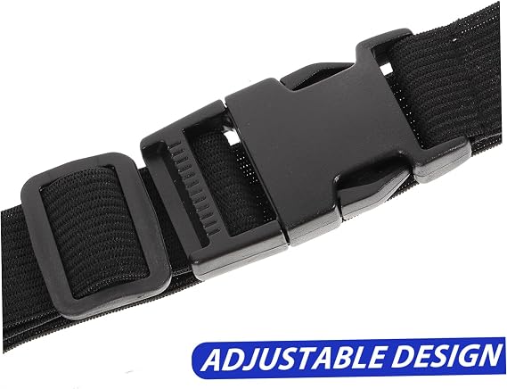 Black Race Bib Waistband Adjustable Elastic Running Belt