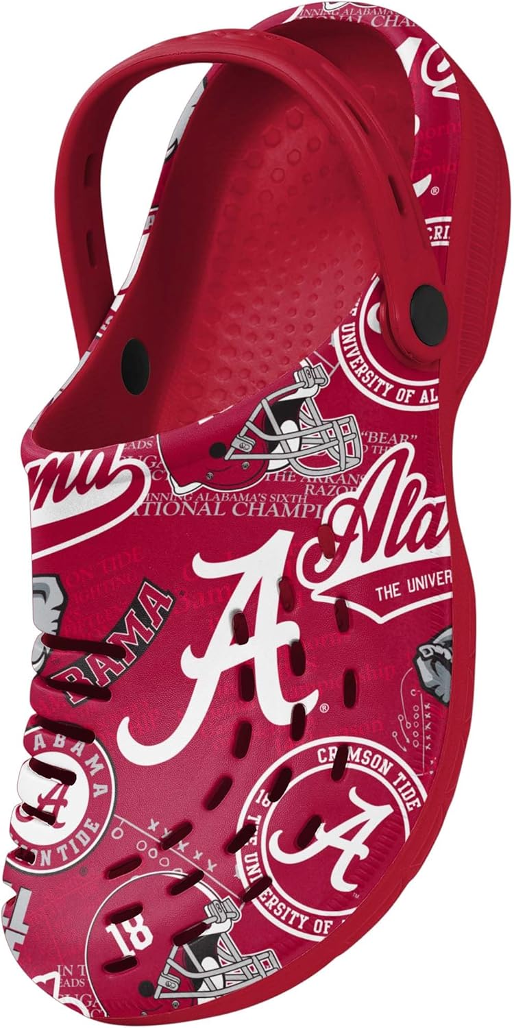 FOCO NCAA Mens NCAA College Team Logo Garden Water Sandals Shoes Slipper Clogs with Stap - Image 3