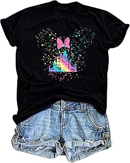 Magical Shirt for Women Magic Kingdom Tshirt Family Vacation Tee Castle Graphic Short Sleeve Tops