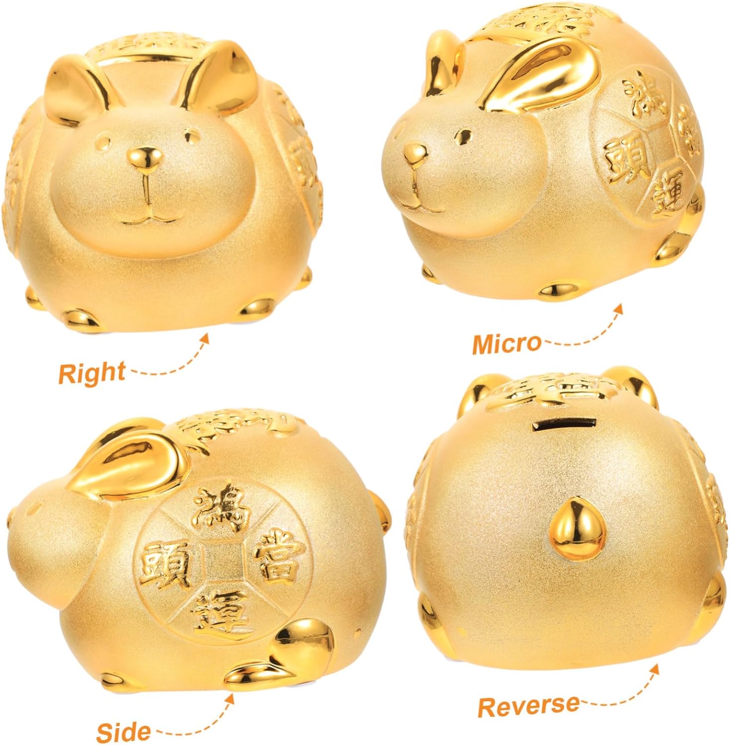 Lovely Ceramic Rabbit Piggy Bank for Zodiac Saving Pot for Boys and Decorative Coin Jar for Bedroom and Study Adorable Year Rabbit Money Container