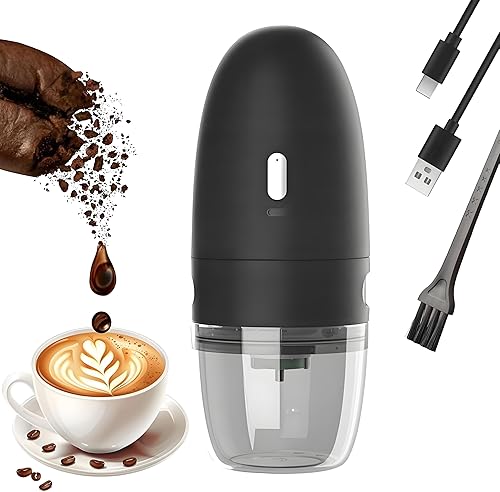 Cafetera eléctrica portátil, molinillo de café para automóvil totalmente cargado para 5 preparaciones, ideal para camping, senderismo, oficina,