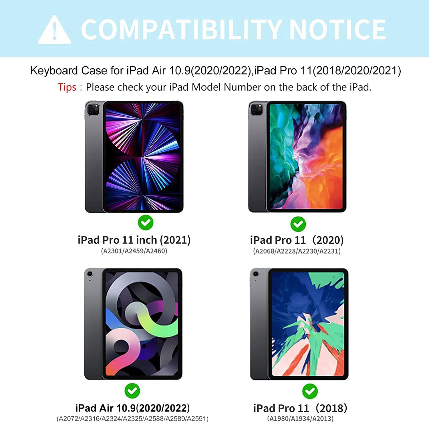 CC Store Case with Keyboard for iPad Air 11 inch M3 2025/M2 2024, iPad Air 5/4 10.9 inch - Image 3